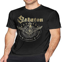 TYJFA Sabaton Mens Black Comfortable Tshirt TYJFA Sabaton Mens Black Comfortable Tshirt