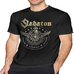 TYJFA Sabaton Mens Black Comfortable Tshirt TYJFA Sabaton Mens Black Comfortable Tshirt