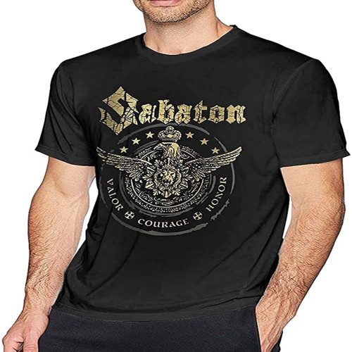 TYJFA Sabaton Mens Black Comfortable Tshirt