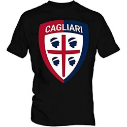 Cagliari Calcio Logo 3 Men' Black T Shirt Cagliari Calcio Logo 3 Men' Black T Shirt