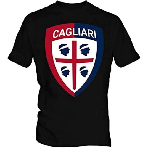 Cagliari Calcio Logo 3 Men' Black T Shirt Cagliari Calcio Logo 3 Men' Black T Shirt