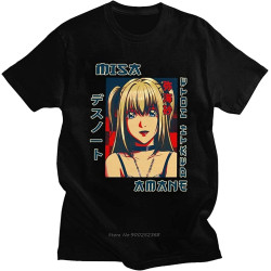 Retro Death Note Misa Amane T Shirt for Men Short Sleeved Japan Manga Tshirt Pure Cotton Summer T-Shirt Fans Tee Retro Death Note Misa Amane T Shirt for Men Short Sleeved Japan Manga Tshirt Pure Cotton Summer T-Shirt Fans Tee
