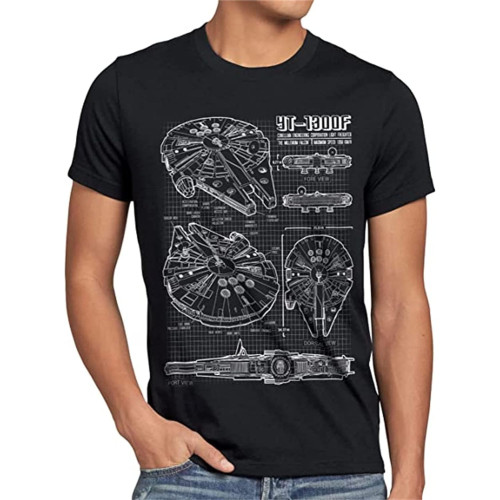 style3 Millennium Falcon Mens T-Shirt Blueprint style3 Millennium Falcon Mens T-Shirt Blueprint