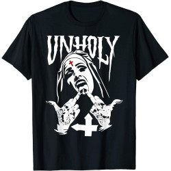 ximen Limited Satanic Nun Tattoos Unholy T-Shirt ximen Limited Satanic Nun Tattoos Unholy T-Shirt