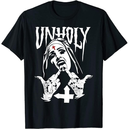ximen Limited Satanic Nun Tattoos Unholy T-Shirt ximen Limited Satanic Nun Tattoos Unholy T-Shirt