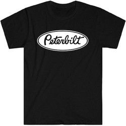 Peterbilt Trucks Trucker Logo Men's Black T-Shirt Peterbilt Trucks Trucker Logo Men's Black T-Shirt