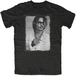 Johnny Depp T-Shirt Black Retro Vinta Blogr Colour19 Johnny Depp T-Shirt Black Retro Vinta Blogr Colour19