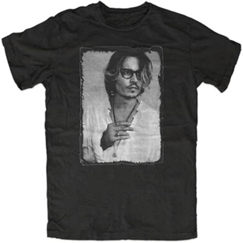Johnny Depp T-Shirt Black Retro Vinta Blogr Colour19 Johnny Depp T-Shirt Black Retro Vinta Blogr Colour19