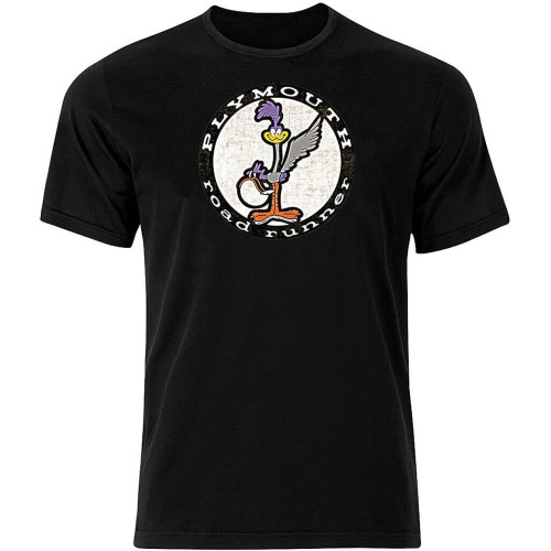 Plymouth Road Runner - Graphic Cotton T Shirt Short & Long Sleeve Black