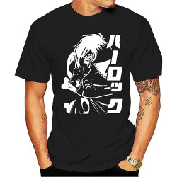 Awesome Space Pirate Captain Harlock Albator Anime T Shirt Young Design Soft Cotton Homme Tee Shirt Black Awesome Space Pirate Captain Harlock Albator Anime T Shirt Young Design Soft Cotton Homme Tee Shirt Black