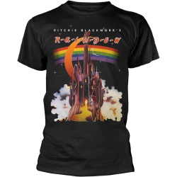 Rainbow 'Ritchie Blackmore Album' (Black) T-Shirt - & ! Rainbow 'Ritchie Blackmore Album' (Black) T-Shirt - & !