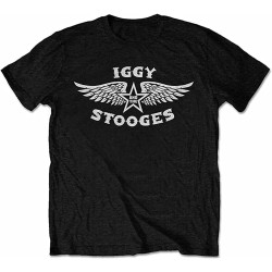 Ig Pop & The Stoos Mens Wings T-Shirt Soft Cotton License Ig Pop & The Stoos Mens Wings T-Shirt Soft Cotton License