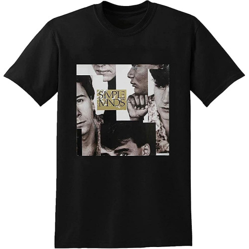 Simple Minds Man Clothing 1985 Album Art T-Shirt Short Sleeve Casual Tee Clothing Soft Cotton Streetwear Graphic Unisex T-Shirt Black Simple Minds Man Clothing 1985 Album Art T-Shirt Short Sleeve Casual Tee Clothing Soft Cotton Streetwear Graphic Unisex T-Shirt Black