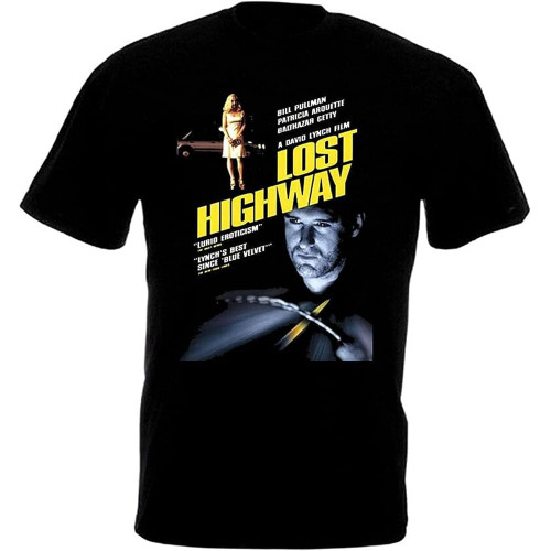 YUNDONG Lost Highway v1 T-Shirt Movie Poster David Lynch Black YUNDONG Lost Highway v1 T-Shirt Movie Poster David Lynch Black