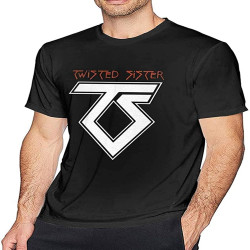 Men Twisted Sister Band Old School Rock Adult Regular Fit Casual Short T Shirt tee
