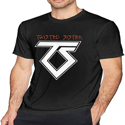 Men Twisted Sister Band Old School Rock Adult Regular Fit Casual Short T Shirt tee