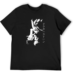 Cool Print Cotton Funny T Shirts Dr Stone Senku Ishigami Tsukasa Post Apocalyptic Men Fashion Streetwear