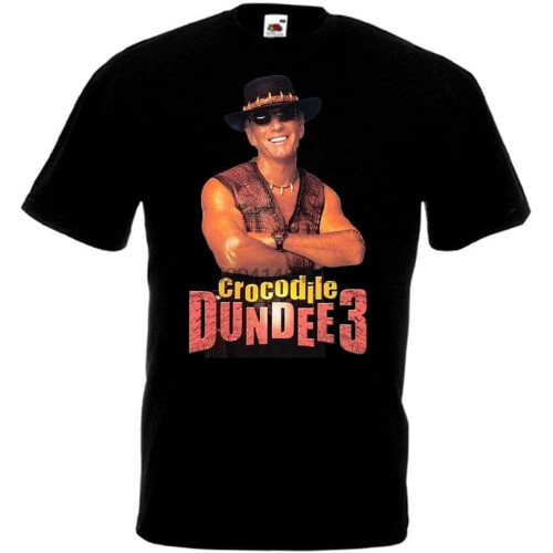 Crocodile Dundee Part 3 v3 T-Shirt Black Poster