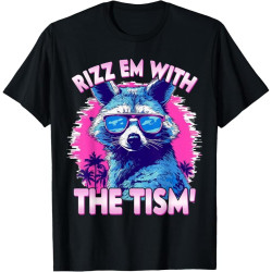 Autism Funny Rizz Em with The Tism Meme Autistic Opossum T-Shirt Autism Funny Rizz Em with The Tism Meme Autistic Opossum T-Shirt