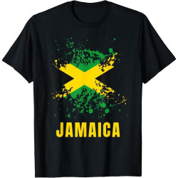 Jamaica Retro Vintage Watercolors Sport Jamaican Flag Cotton Men T Shirt Jamaica Retro Vintage Watercolors Sport Jamaican Flag Cotton Men T Shirt
