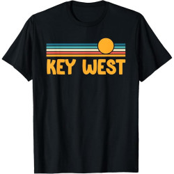 Key West Florida Beach Souvenirs Sunset Vintage Style Cotton Men T Shirt Key West Florida Beach Souvenirs Sunset Vintage Style Cotton Men T Shirt
