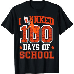 I Dunked 100 Days of School Basketball 100th Day Boys Girls Boys Cotton Men T Shirt