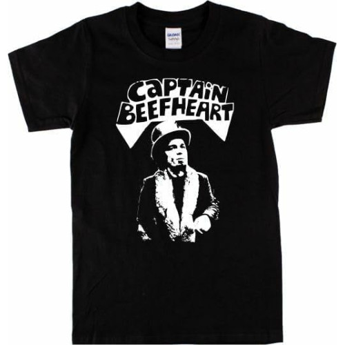 Captain Beefheart T-Shirt - Avant-Garde Rock Icon, Retro, 60's, 70's, Black Captain Beefheart T-Shirt - Avant-Garde Rock Icon, Retro, 60's, 70's, Black