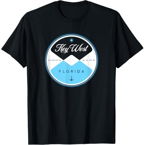 Key West Florida Circle Graphic Cotton Men T Shirt Key West Florida Circle Graphic Cotton Men T Shirt
