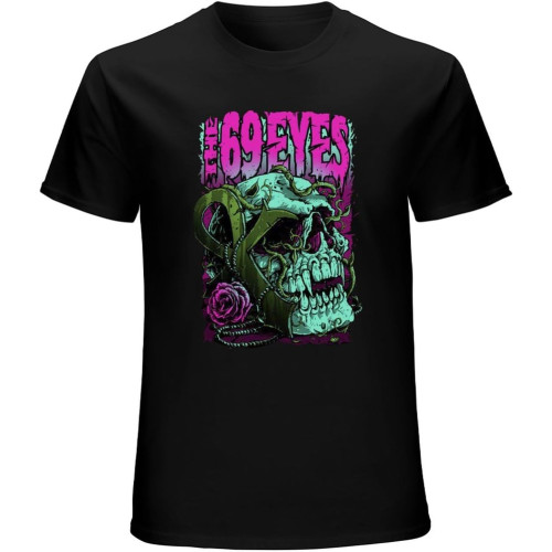 The 69 Eyes Classic Music T-Shirt Cotton Men Summer Fashion Black Tee The 69 Eyes Classic Music T-Shirt Cotton Men Summer Fashion Black Tee