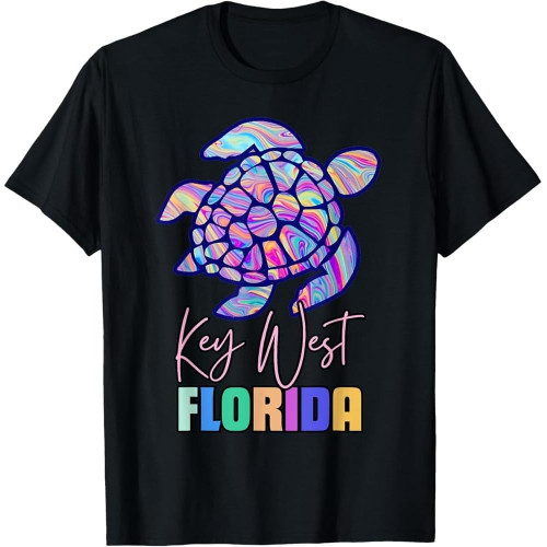 Key West Florida Tie Dye Turtle Sea Family Vacation Matching Cotton Men T Shirt Key West Florida Tie Dye Turtle Sea Family Vacation Matching Cotton Men T Shirt