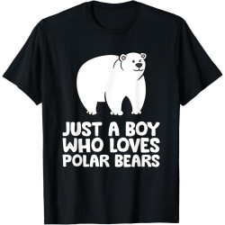 Just a Boy Who Loves Polar Bears Cotton Men T Shirt Just a Boy Who Loves Polar Bears Cotton Men T Shirt
