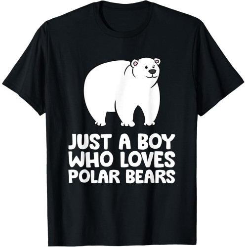 Just a Boy Who Loves Polar Bears Cotton Men T Shirt Just a Boy Who Loves Polar Bears Cotton Men T Shirt