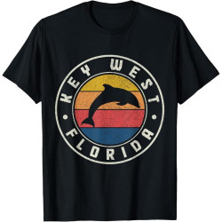 Key West Florida Dolphin Souvenir Vintage Cotton Men T Shirt Key West Florida Dolphin Souvenir Vintage Cotton Men T Shirt