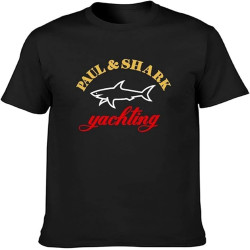Paul Shark Yachting Mens T Shirt Graphic Unisex Tee Shirt Black Paul Shark Yachting Mens T Shirt Graphic Unisex Tee Shirt Black