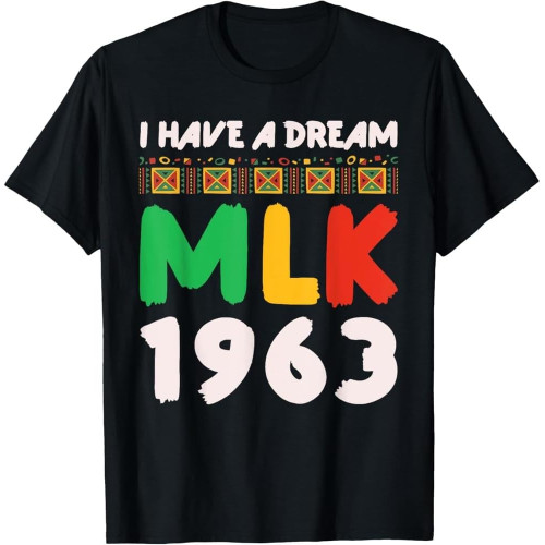 Martin Luther King jr MLK Day Black History Cotton Men T Shirt