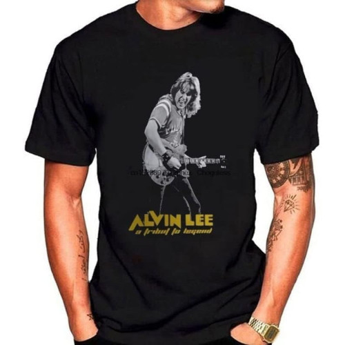 Printed t-Shirts t-Shirts Popular Alvin Lee a Tribute to Guitarist Legend Men's Black T-Shirt
