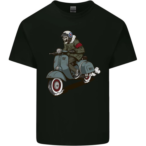 Scooter Skull Biker Motorcycle MOD Mens Cotton T-Shirt Tee Top Scooter Skull Biker Motorcycle MOD Mens Cotton T-Shirt Tee Top
