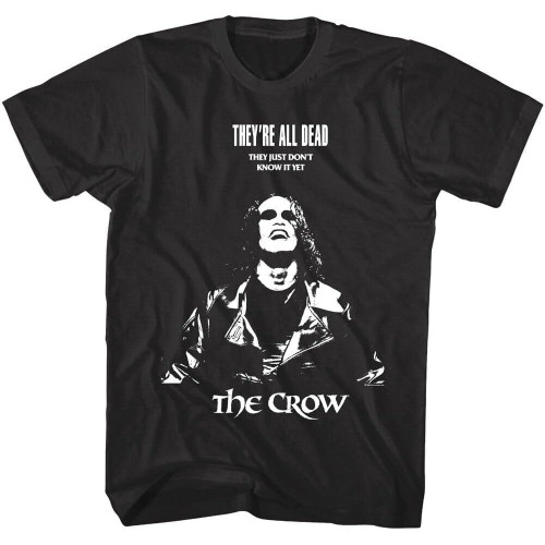 The Crow They're All Dead Men's T Shirt Horror Movie Eric Draven Fantasy Film The Crow They're All Dead Men's T Shirt Horror Movie Eric Draven Fantasy Film