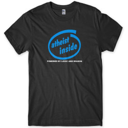 Atheist Inside Funny Mens Unisex T-Shirt Black