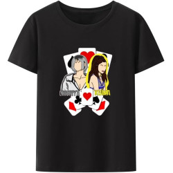 Women Alice in Borderland Short-Sleev Creative Cotton Print T Shirt Men Humor Casual Streetwear Harajuku Fashion Shirt Black Women Alice in Borderland Short-Sleev Creative Cotton Print T Shirt Men Humor Casual Streetwear Harajuku Fashion Shirt Black