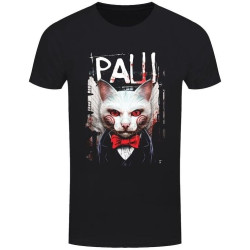 PAW (Saw) Black Heavyweight Unisex Crewneck Horror Film T-Shirt for Cat Lovers PAW (Saw) Black Heavyweight Unisex Crewneck Horror Film T-Shirt for Cat Lovers
