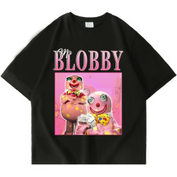 Mr Blobby Homage Vintage T-Shirt Summer 100% Cotton T Shirt Short Sleeve Streetwear Fashion Harajuku tee Shirt Tops Oversized Black Mr Blobby Homage Vintage T-Shirt Summer 100% Cotton T Shirt Short Sleeve Streetwear Fashion Harajuku tee Shirt Tops Oversized Black