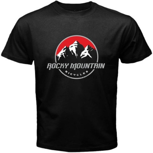 Rocky Mountain Canadian Bicycle Logo Men's Black T-Shirt Rocky Mountain Canadian Bicycle Logo Men's Black T-Shirt