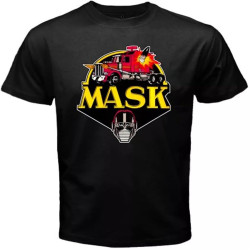MASK .A. .K Retro 80 Cartoon Men's Black T-Shirt MASK .A. .K Retro 80 Cartoon Men's Black T-Shirt