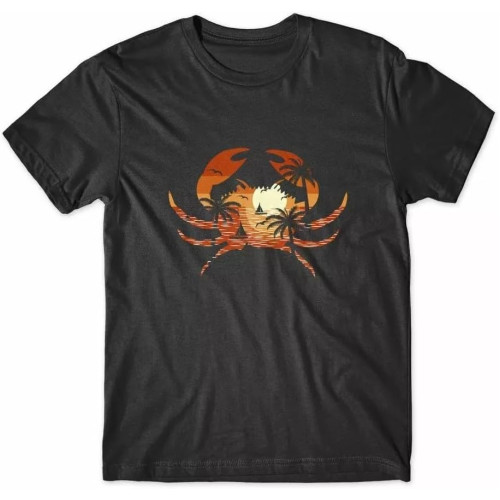 Crab Beach T-Shirt 100% Cotton Tee New Crab Beach T-Shirt 100% Cotton Tee New