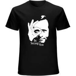The Prisoner Be Seeing You Movie T-Shirt Mens Unisex Black Tees The Prisoner Be Seeing You Movie T-Shirt Mens Unisex Black Tees
