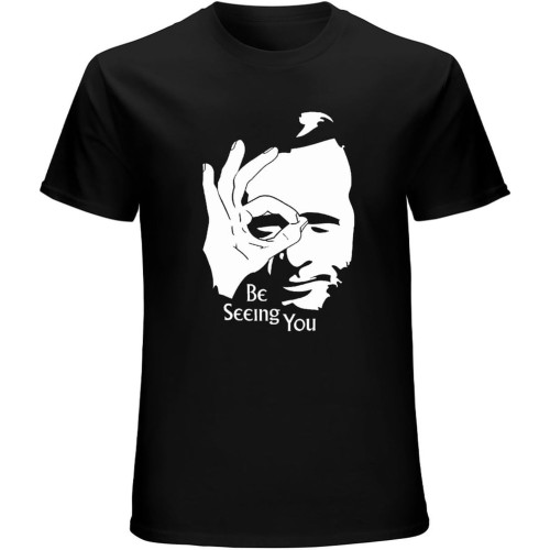The Prisoner Be Seeing You Movie T-Shirt Mens Unisex Black Tees The Prisoner Be Seeing You Movie T-Shirt Mens Unisex Black Tees