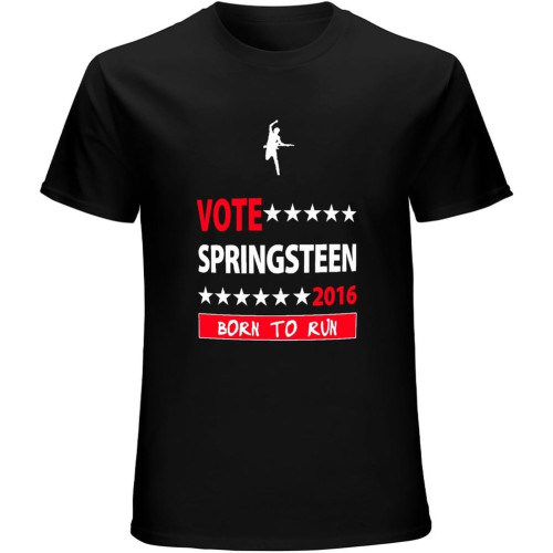 Vote Springsteen 2016 Born to Run T-Shirt Mens Unisex Black Tees
