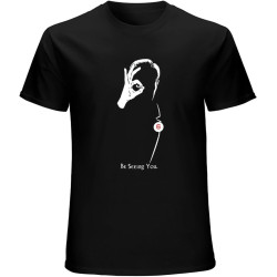 The Prisoner Words See Your Old Film T-Shirt Mens Unisex Black Tees The Prisoner Words See Your Old Film T-Shirt Mens Unisex Black Tees