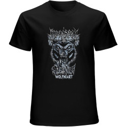 Vvvv Moonspell Wolfheart T-Shirt Mens Unisex Black Tees Vvvv Moonspell Wolfheart T-Shirt Mens Unisex Black Tees